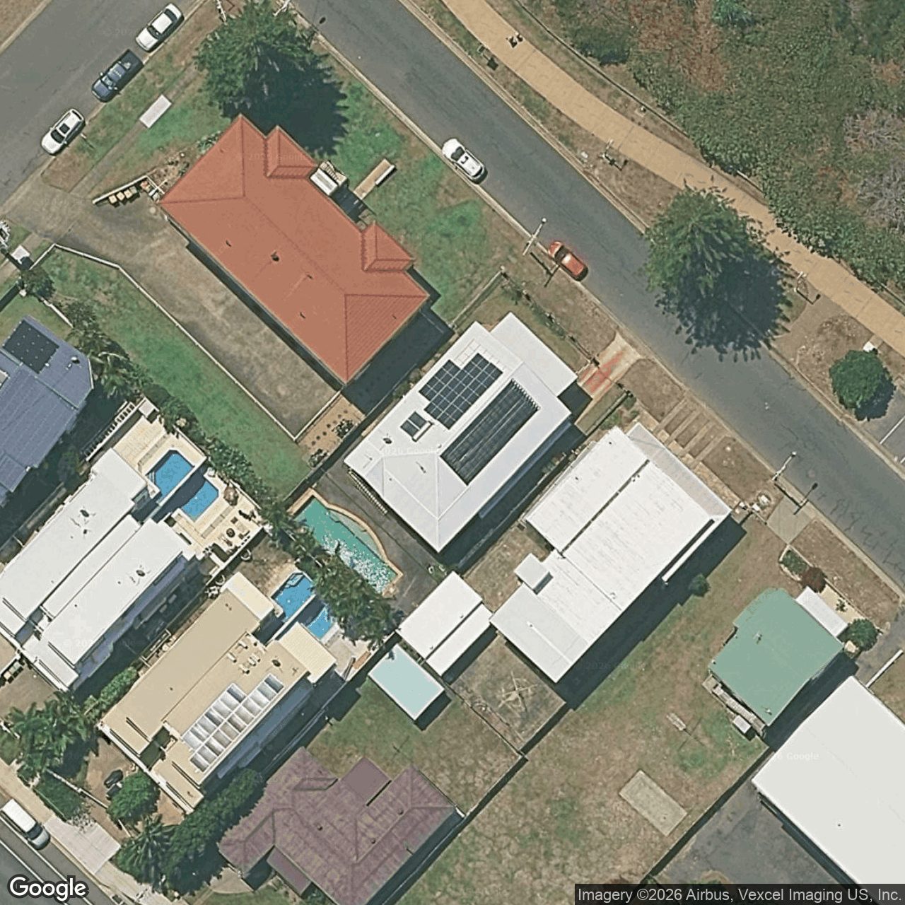 Aerial view of 216 Pacific Parade, Bilinga QLD 4225