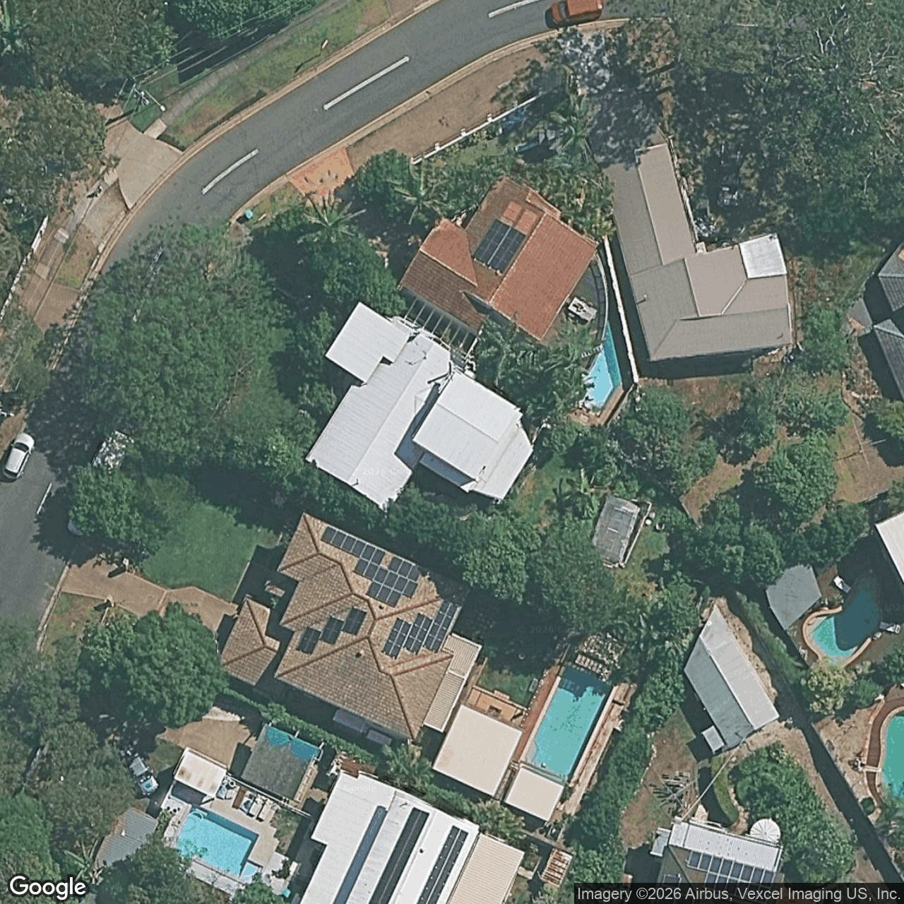 Aerial view of 54 Skyline Terrace, Burleigh Heads QLD 4220