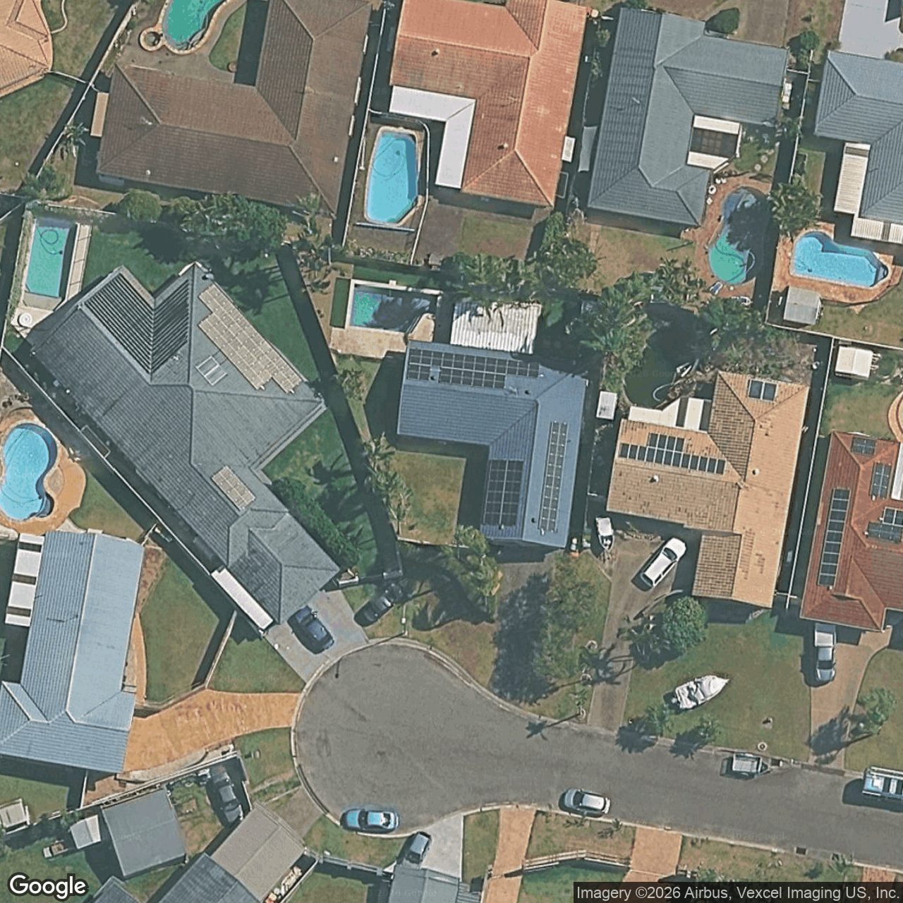 Aerial view of 17 Honeywood Court, Burleigh Waters QLD 4220