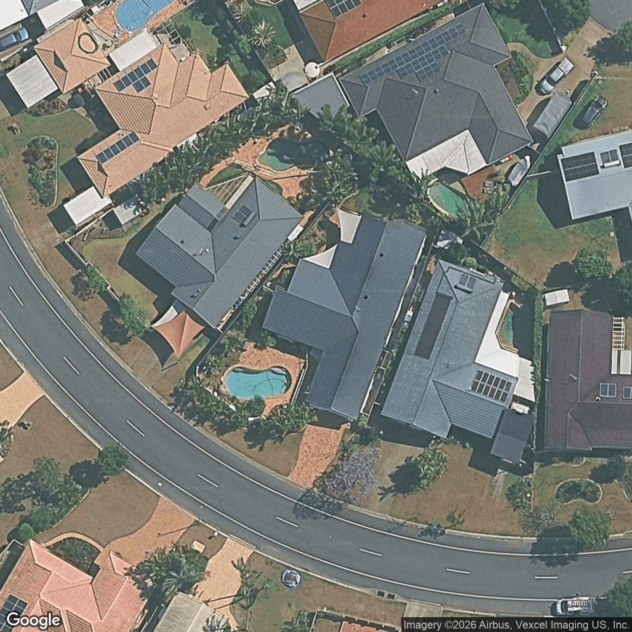 Aerial view of 57 Auk Avenue, Burleigh Waters QLD 4220