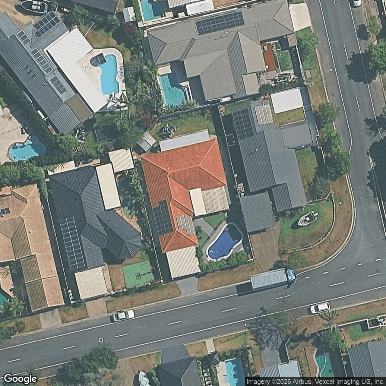 Aerial view of 43 Auk Avenue, Burleigh Waters QLD 4220