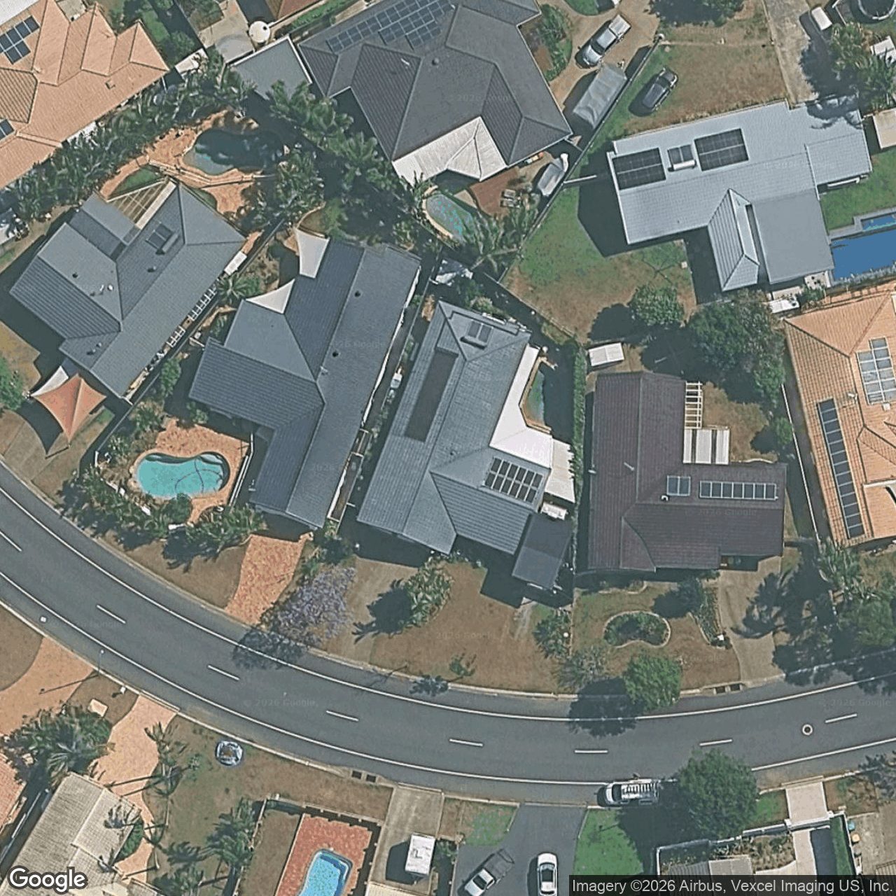 Aerial view of 55 Auk Avenue, Burleigh Waters QLD 4220