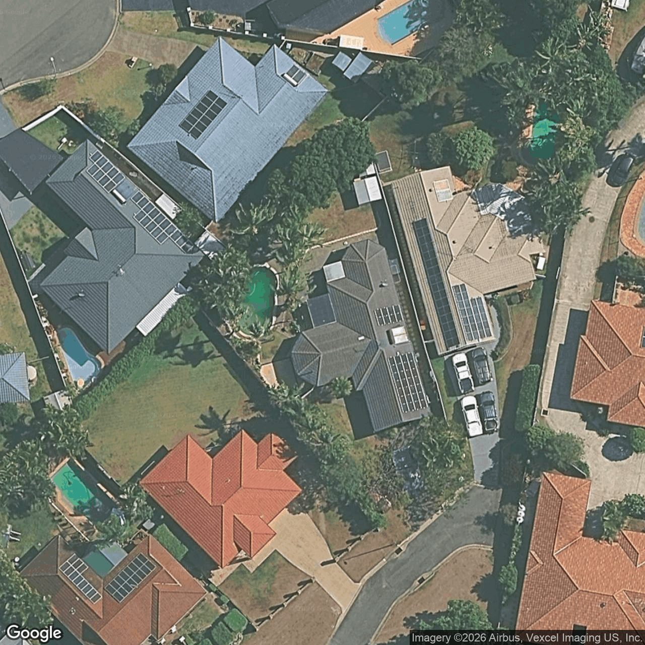 Aerial view of 50 Beaconsfield Drive, Burleigh Waters QLD 4220