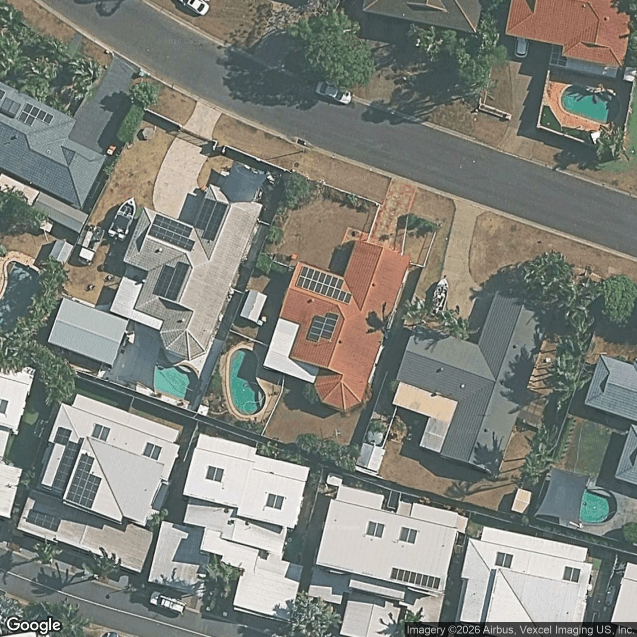 Aerial view of 25 Beaconsfield Drive, Burleigh Waters QLD 4220