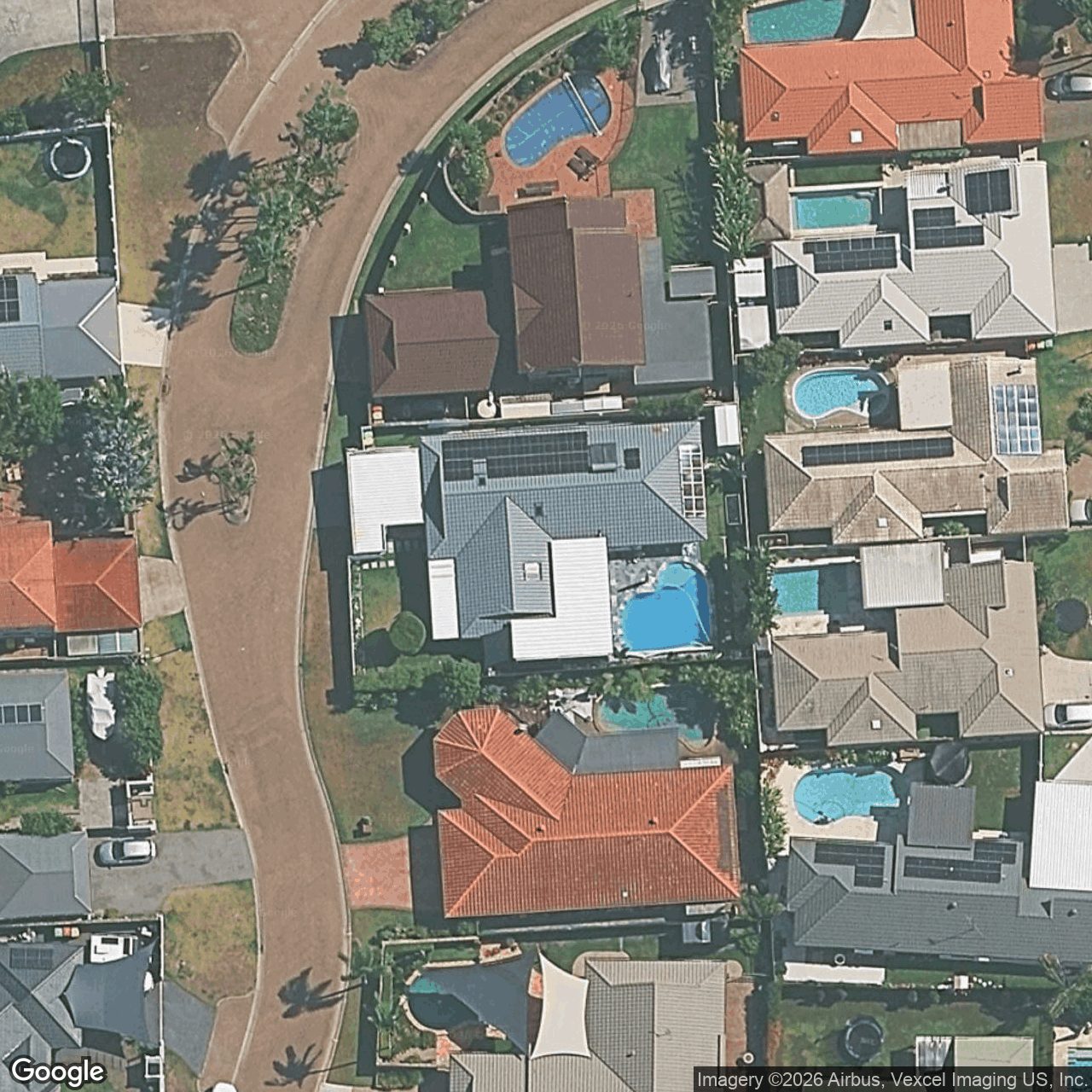 Aerial view of 14 Pintail Crescent, Burleigh Waters QLD 4220