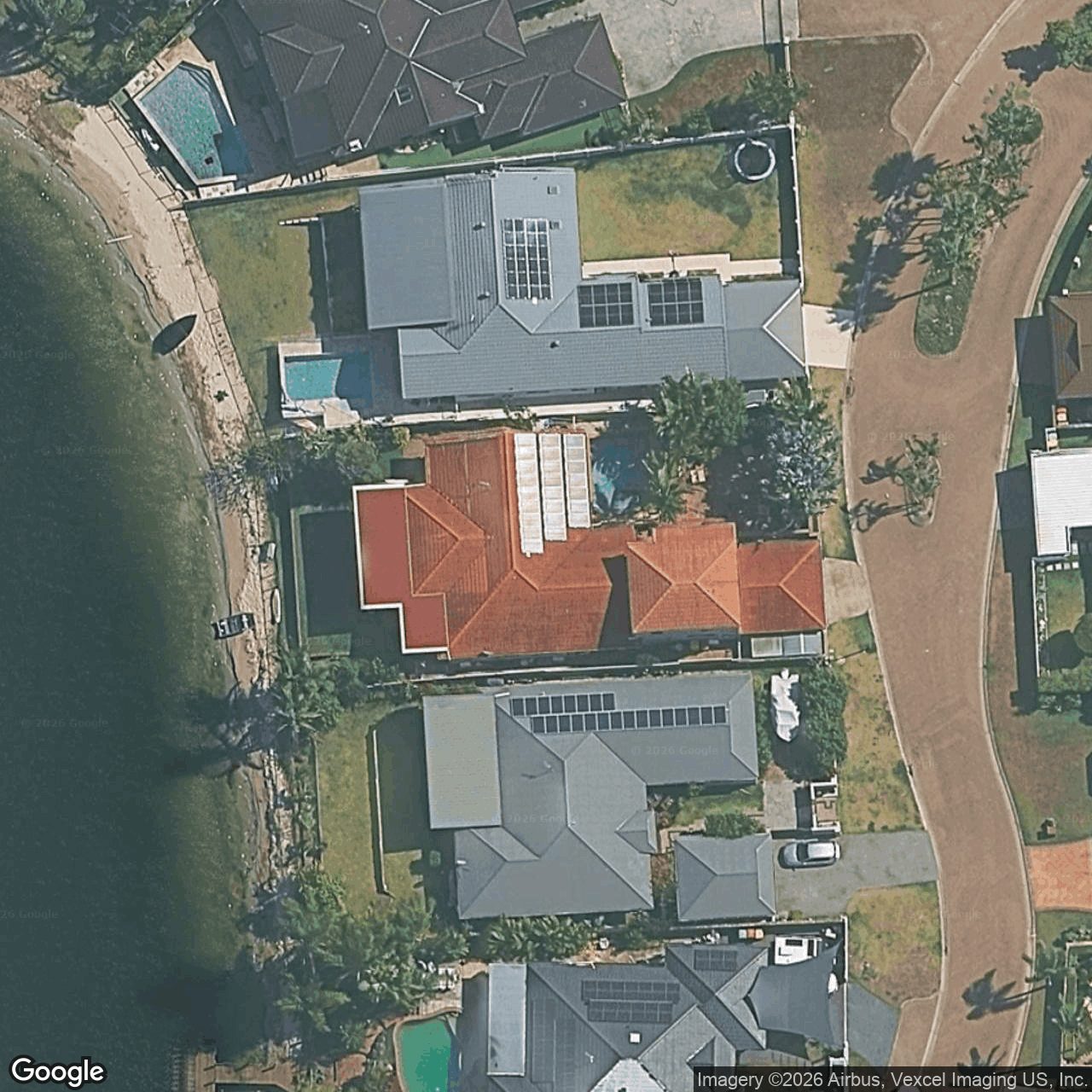 Aerial view of 23 Pintail Crescent, Burleigh Waters QLD 4220