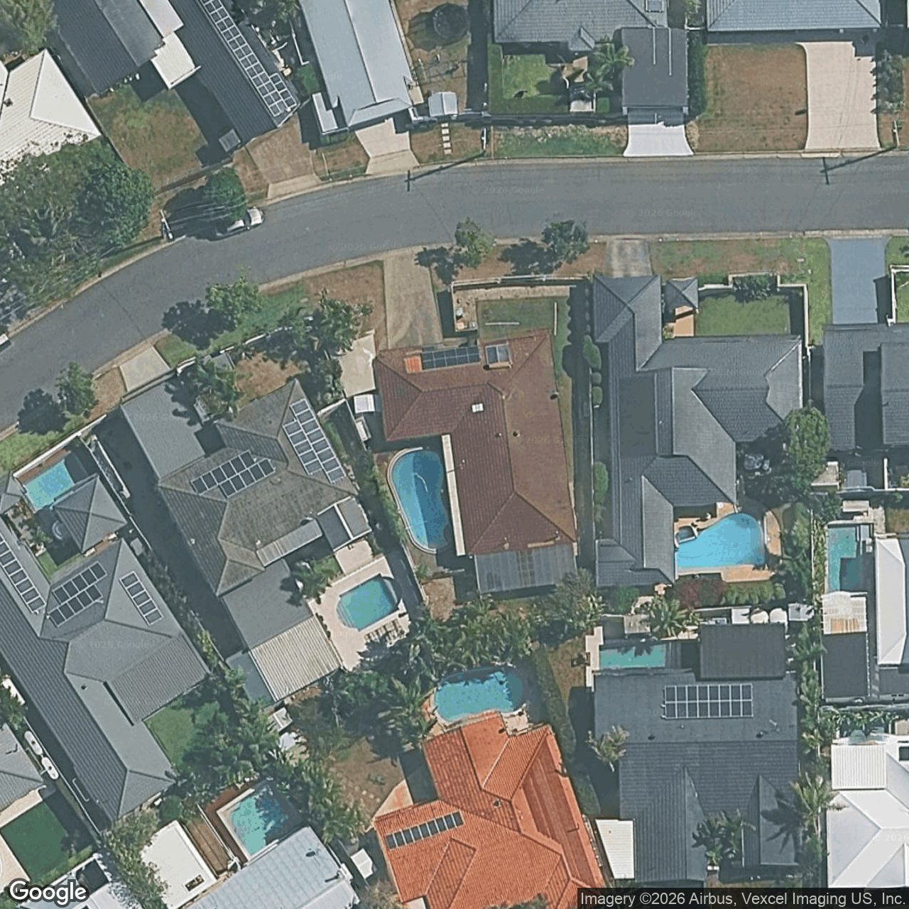 Aerial view of 6 Kestrel Drive, Burleigh Waters QLD 4220