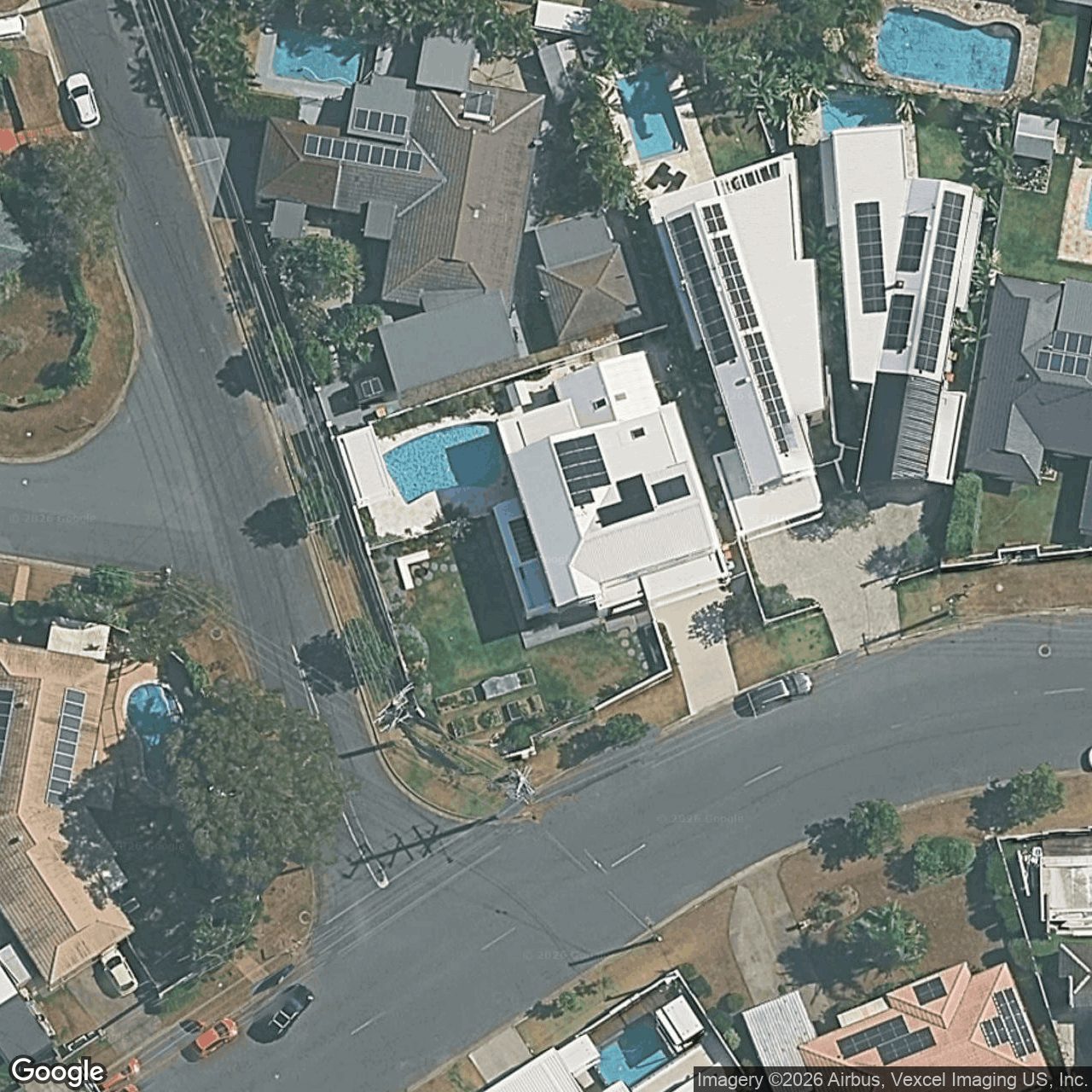 Aerial view of 19 Sandpiper Drive, Burleigh Waters QLD 4220
