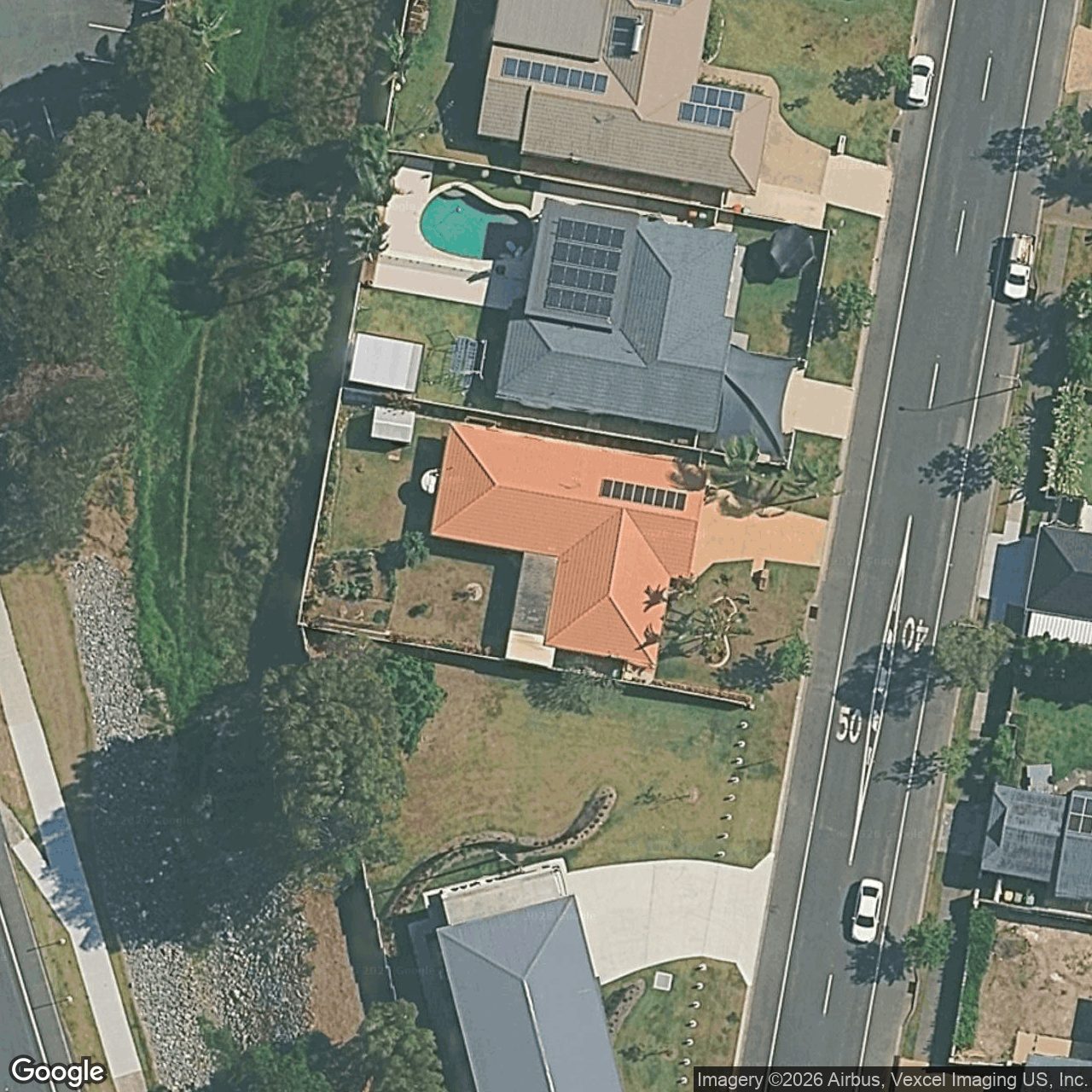 Aerial view of 84 Cassowary Drive, Burleigh Waters QLD 4220