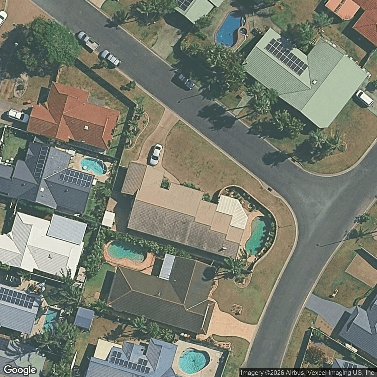 Aerial view of 2 Raven Parade, Burleigh Waters QLD 4220
