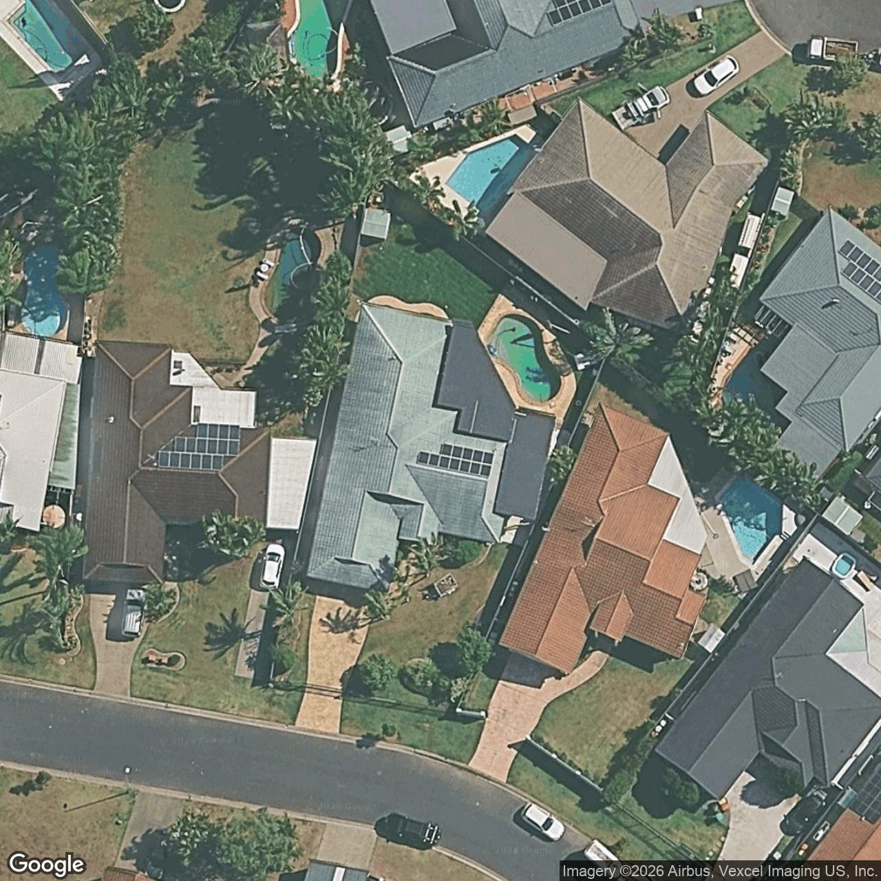 Aerial view of 13 Raven Parade, Burleigh Waters QLD 4220
