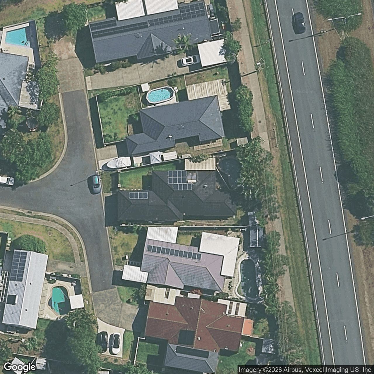 Aerial view of 48 Montezuma Drive, Burleigh Waters QLD 4220