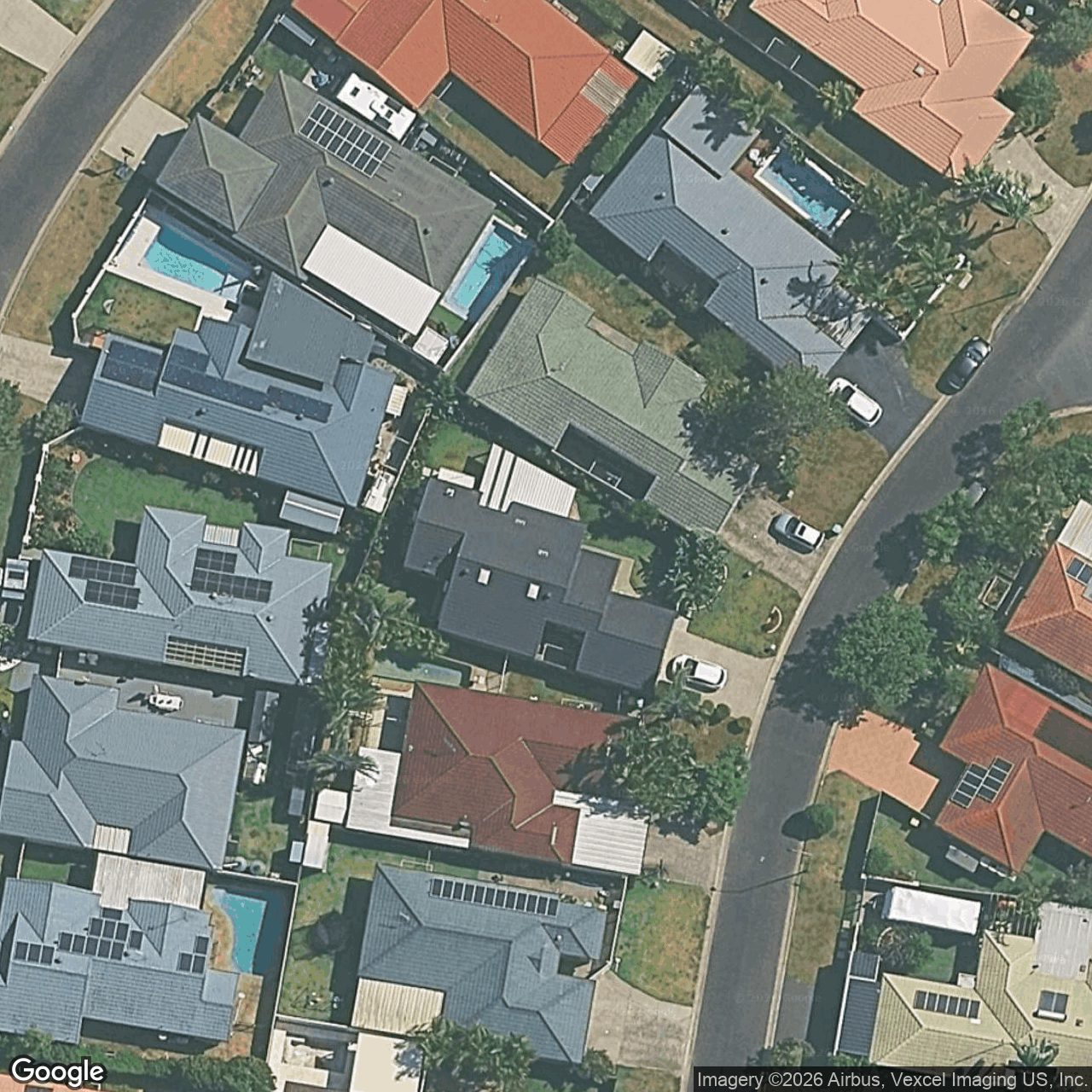 Aerial view of 8 Nozomi Street, Burleigh Waters QLD 4220