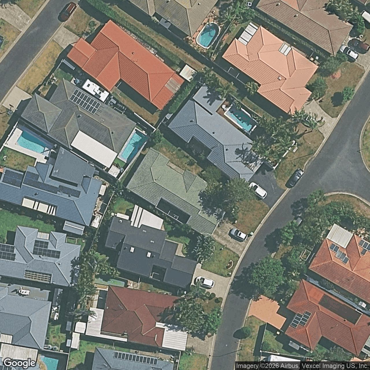 Aerial view of 10 Nozomi Street, Burleigh Waters QLD 4220