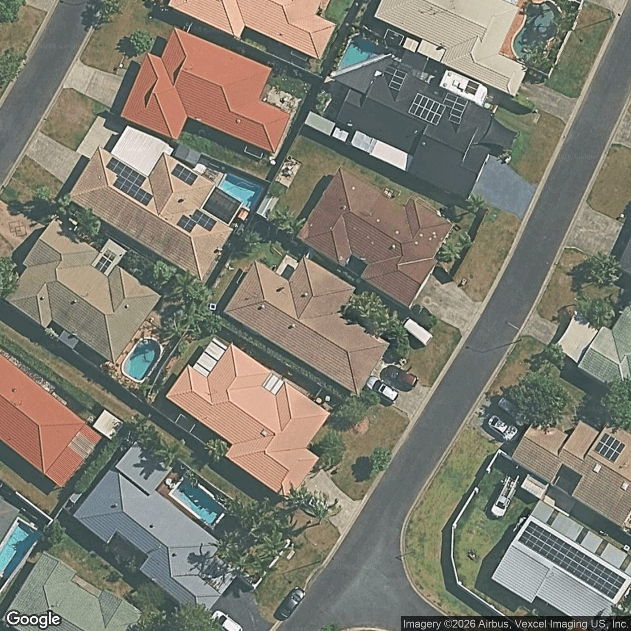 Aerial view of 16 Nozomi Street, Burleigh Waters QLD 4220