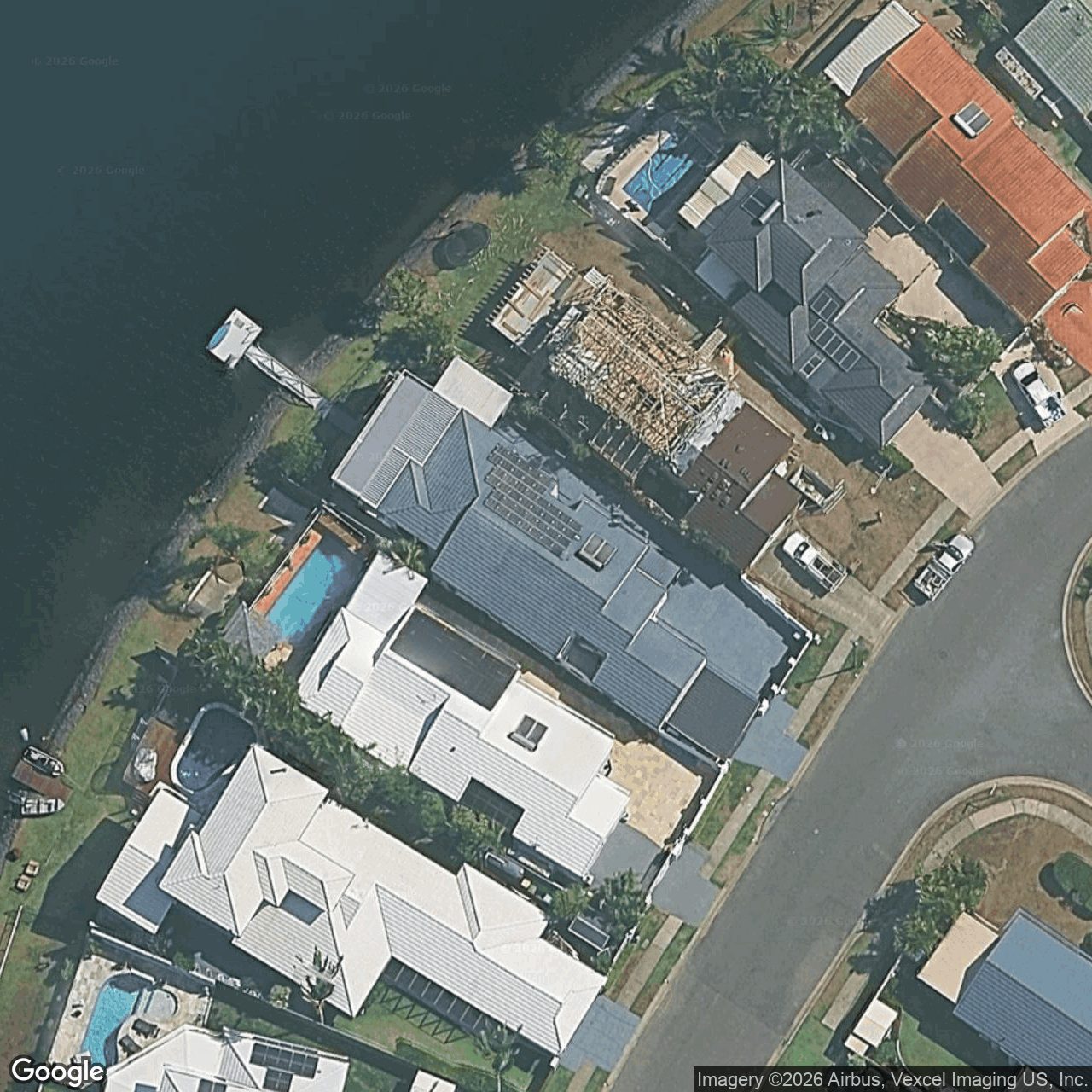 Aerial view of 54 Dipper Drive, Burleigh Waters QLD 4220