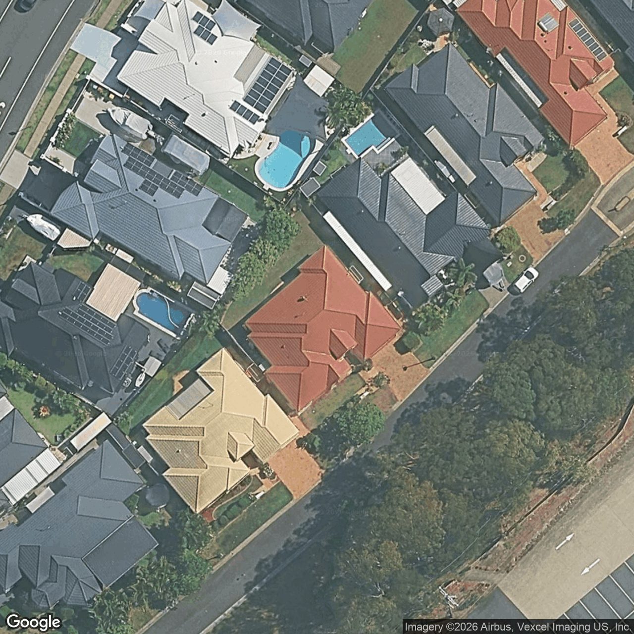 Aerial view of 8 Stingray Crescent, Burleigh Waters QLD 4220