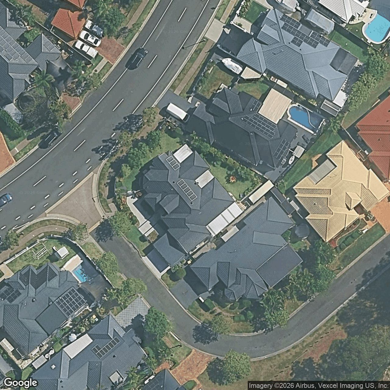 Aerial view of 2 Stingray Crescent, Burleigh Waters QLD 4220