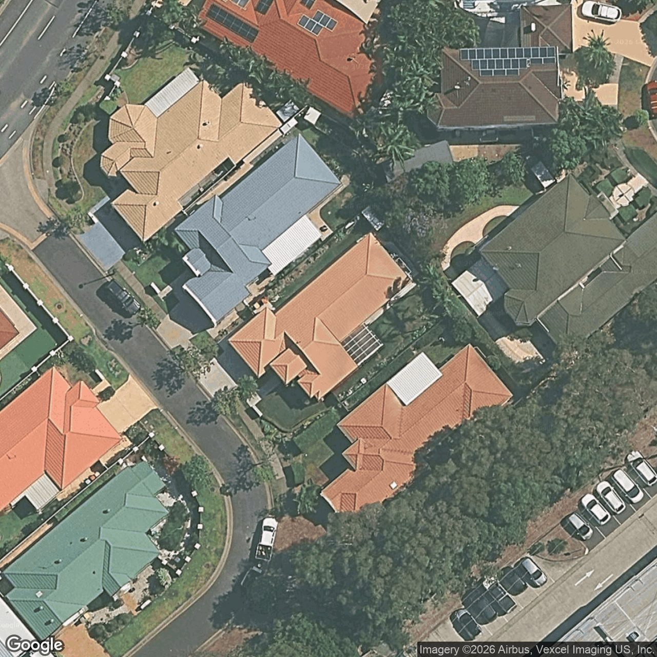 Aerial view of 27 Stingray Crescent, Burleigh Waters QLD 4220
