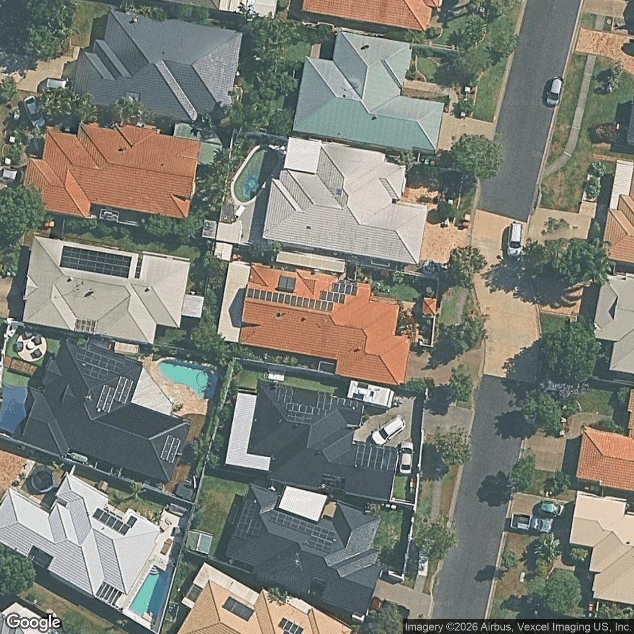 Aerial view of 128 Harrier Drive, Burleigh Waters QLD 4220