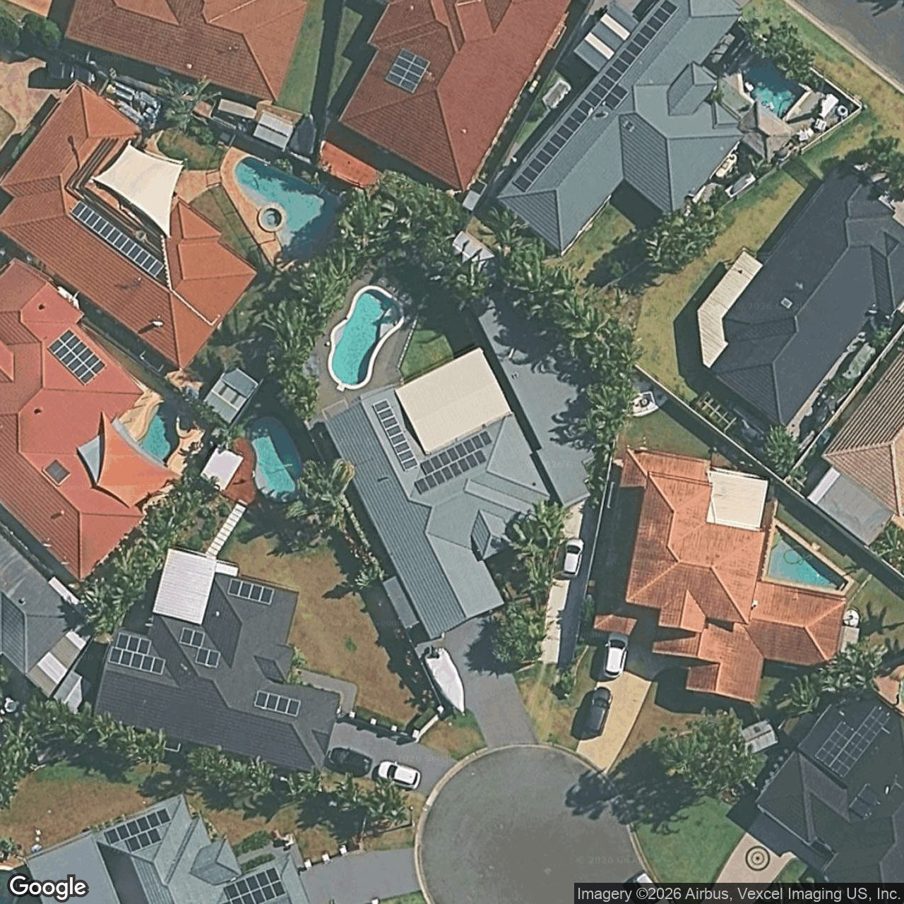 Aerial view of 49 Nuthatch Street, Burleigh Waters QLD 4220