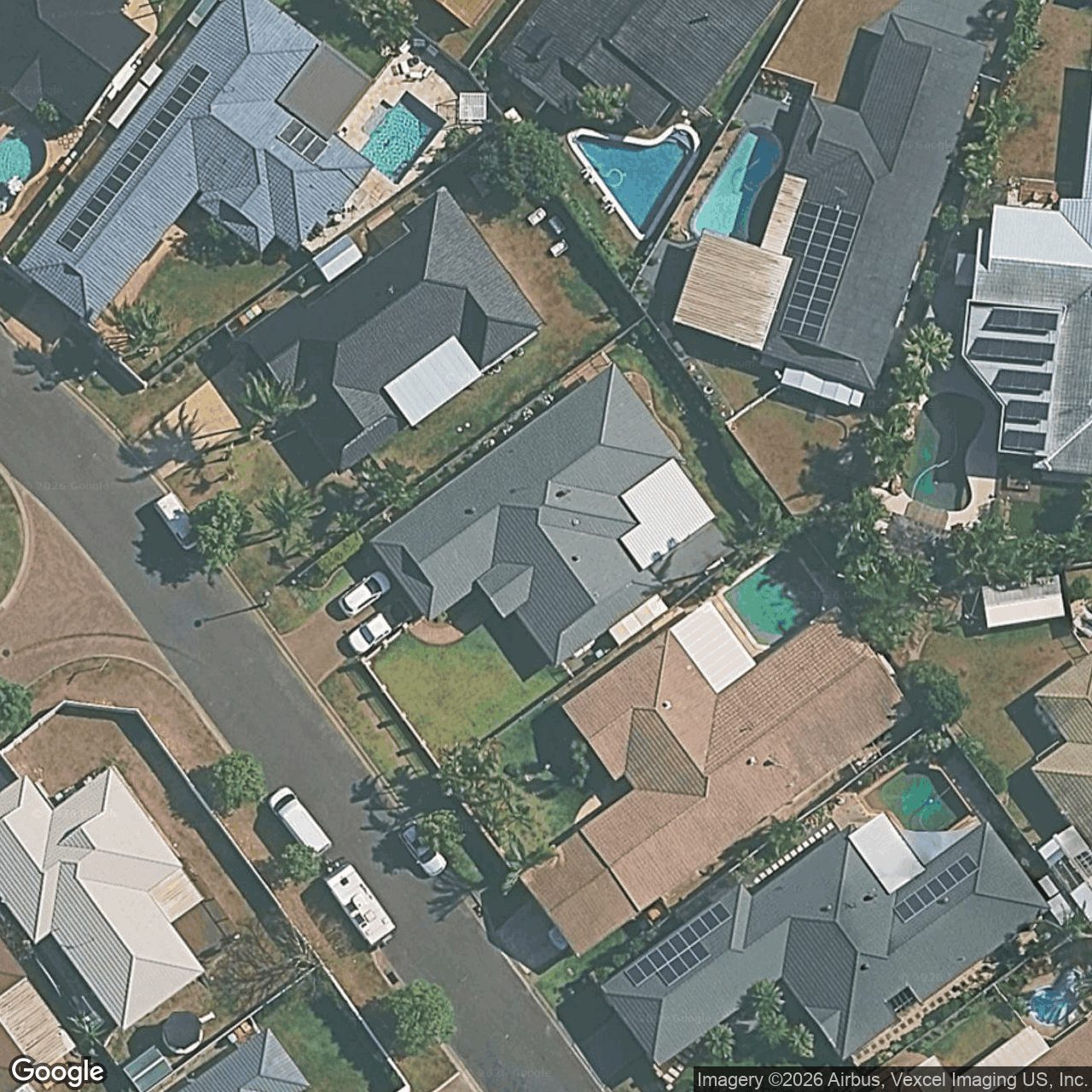 Aerial view of 7 Nuthatch Street, Burleigh Waters QLD 4220