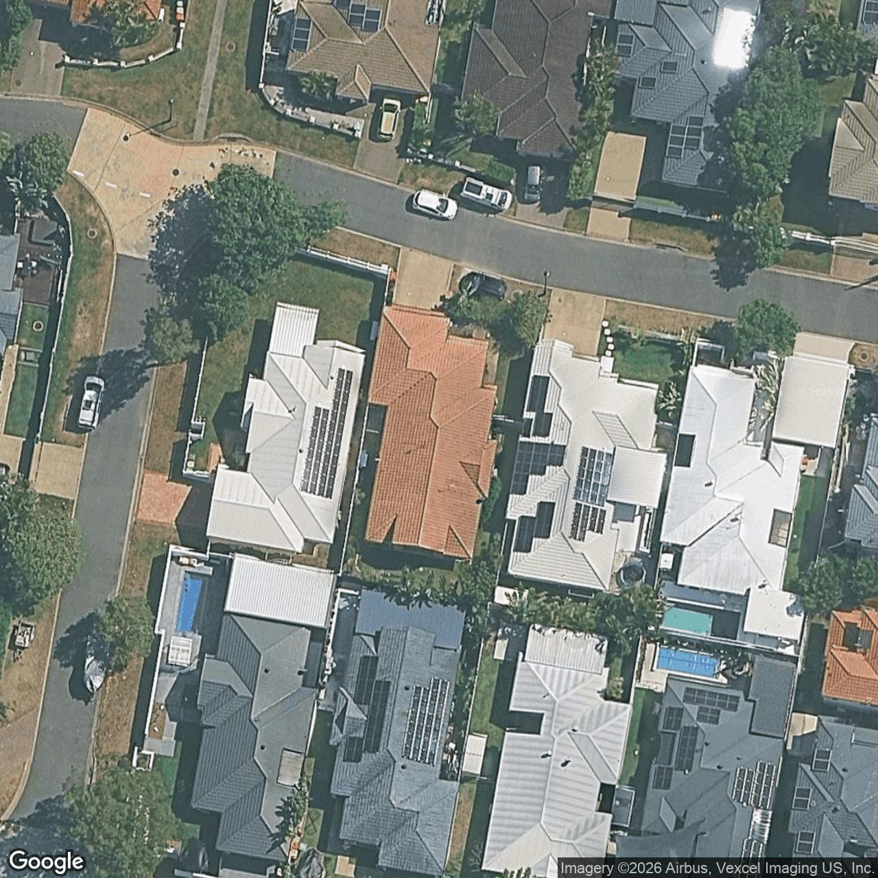 Aerial view of 24 Gardendale Crescent, Burleigh Waters QLD 4220