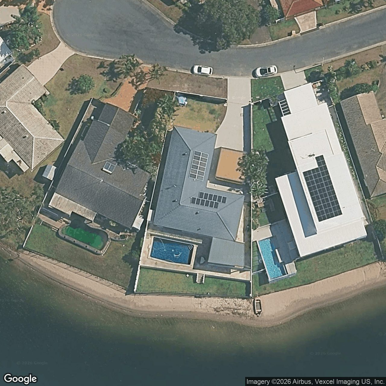Aerial view of 16 Penguin Parade, Burleigh Waters QLD 4220