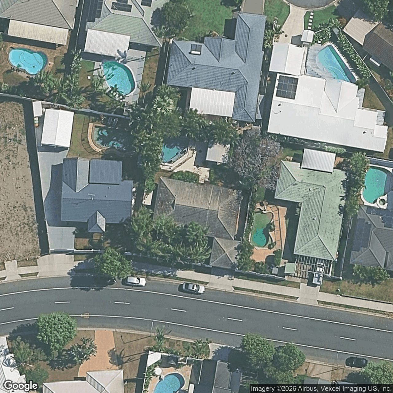 Aerial view of 43 Honeyeater Drive, Burleigh Waters QLD 4220