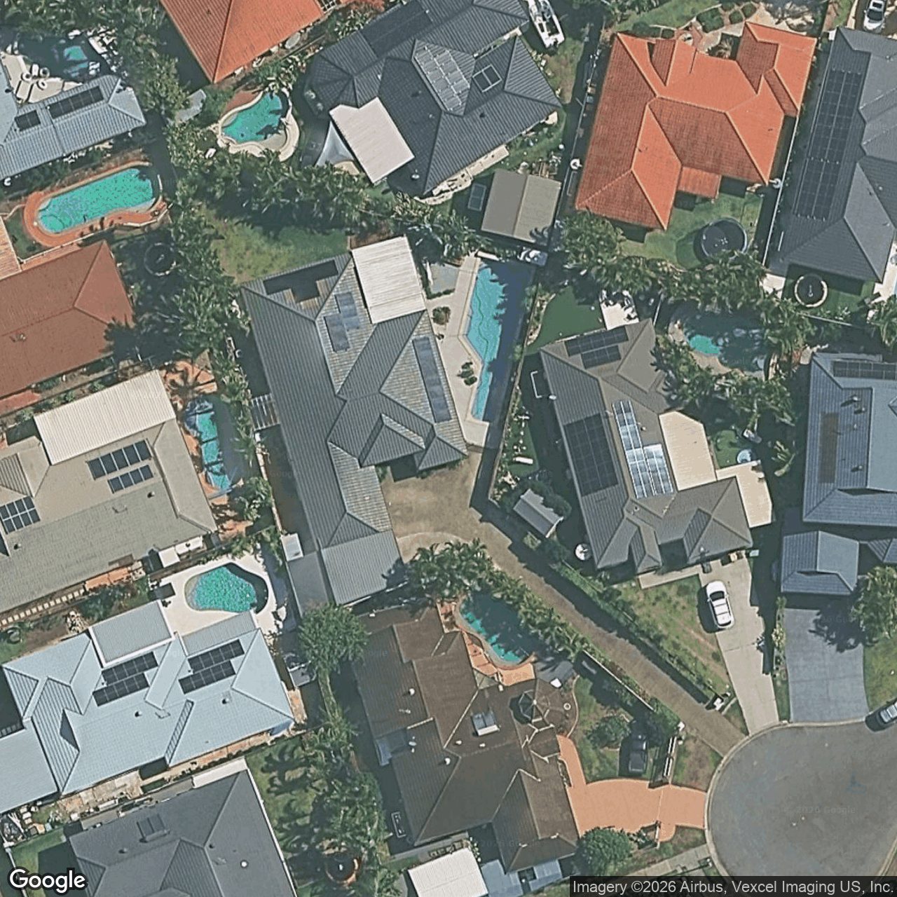 Aerial view of 15 Sittella Crescent, Burleigh Waters QLD 4220