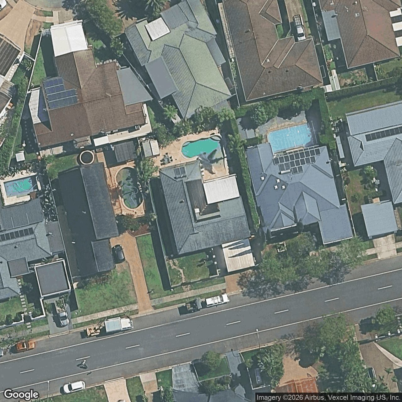 Aerial view of 21 Auk Avenue, Burleigh Waters QLD 4220