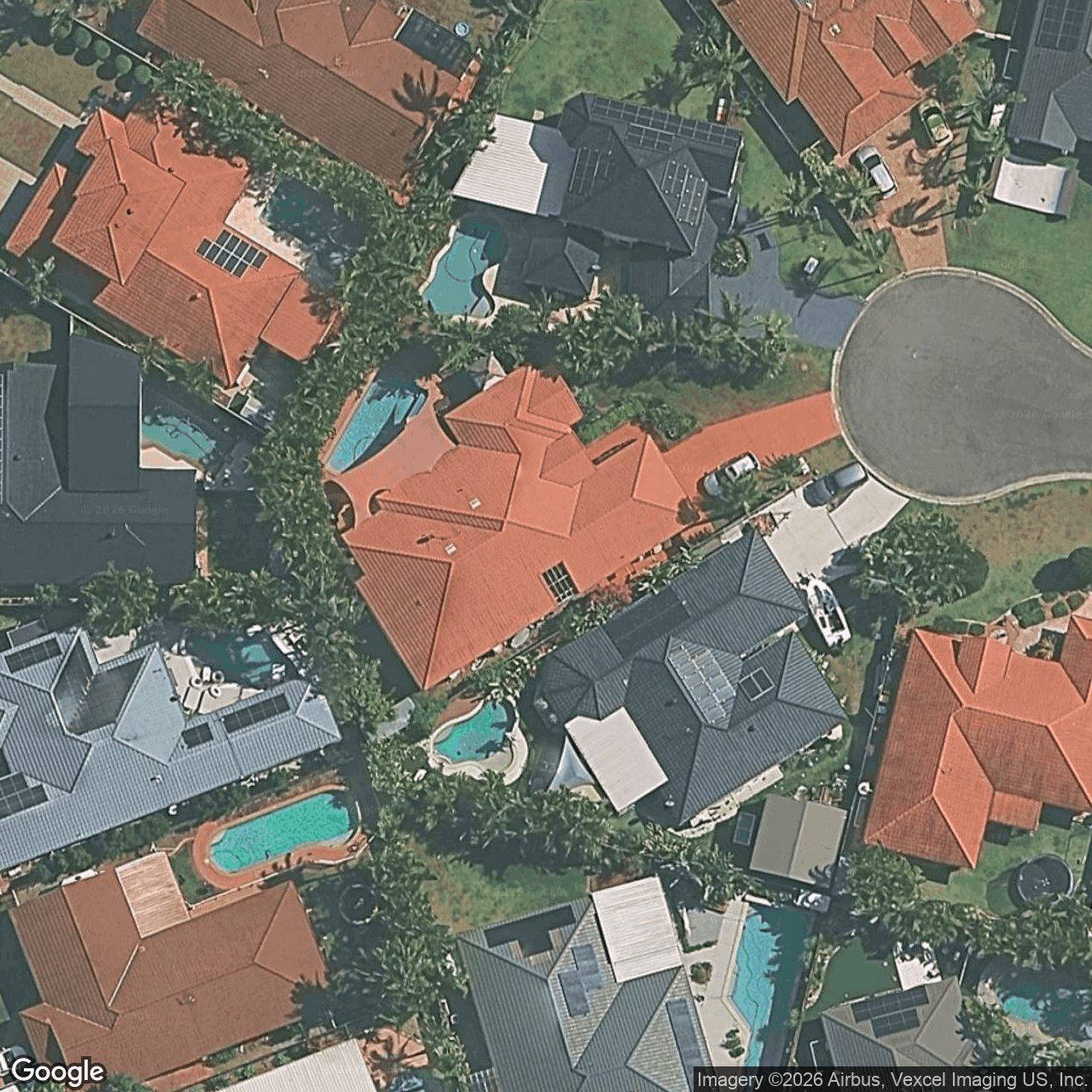 Aerial view of 12 Fulmar Place, Burleigh Waters QLD 4220