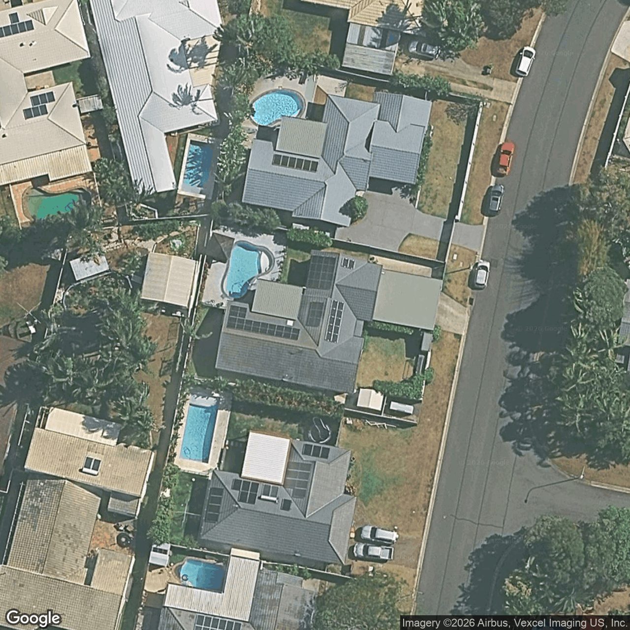 Aerial view of 21 Whitehead Drive, Burleigh Waters QLD 4220