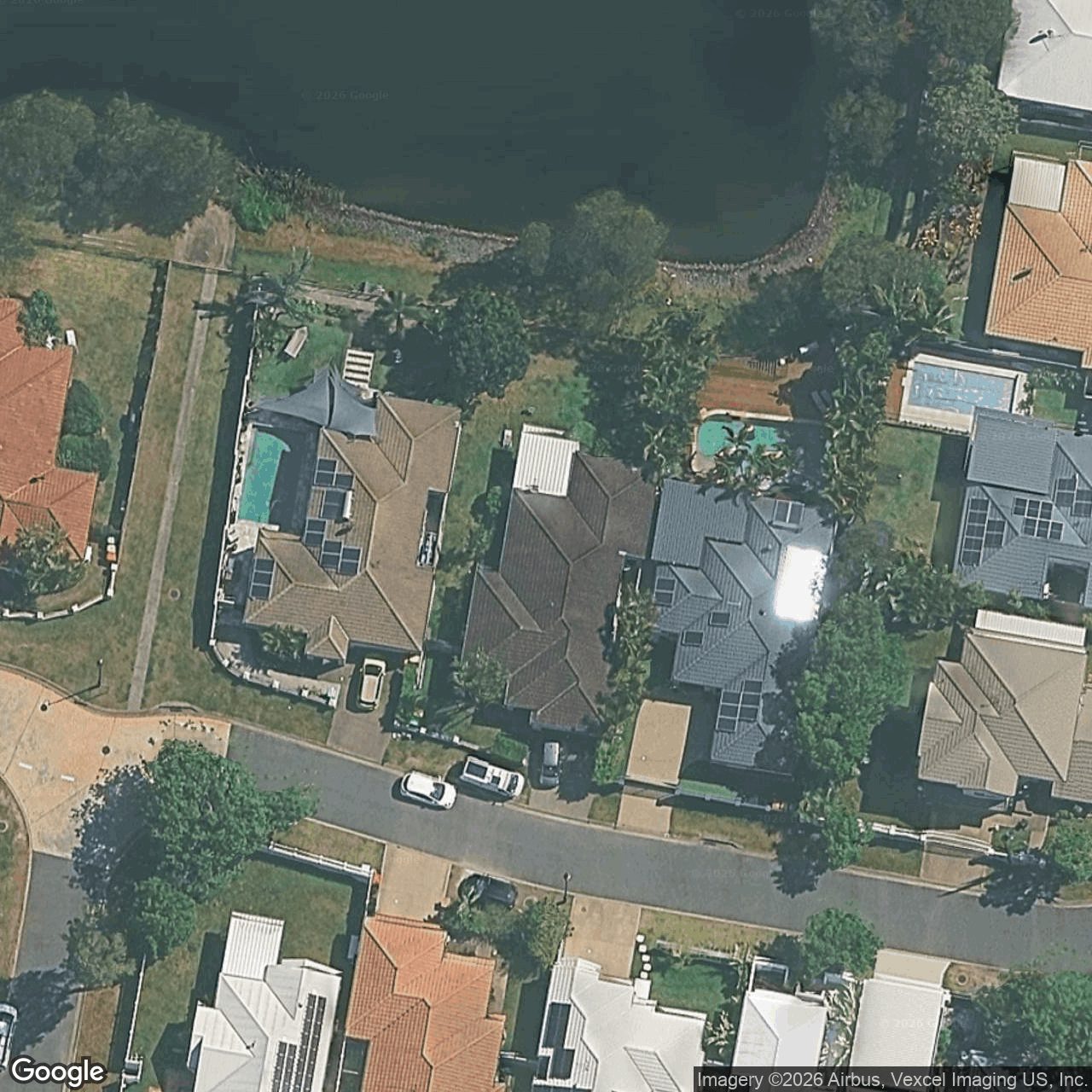Aerial view of 15 Gardendale Crescent, Burleigh Waters QLD 4220