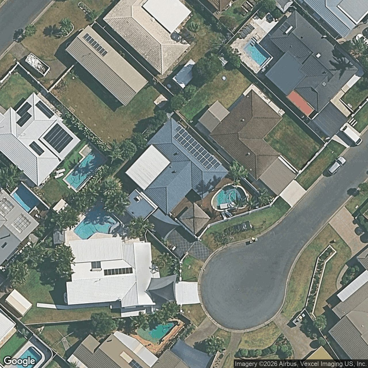 Aerial view of 9 Courser Court, Burleigh Waters QLD 4220