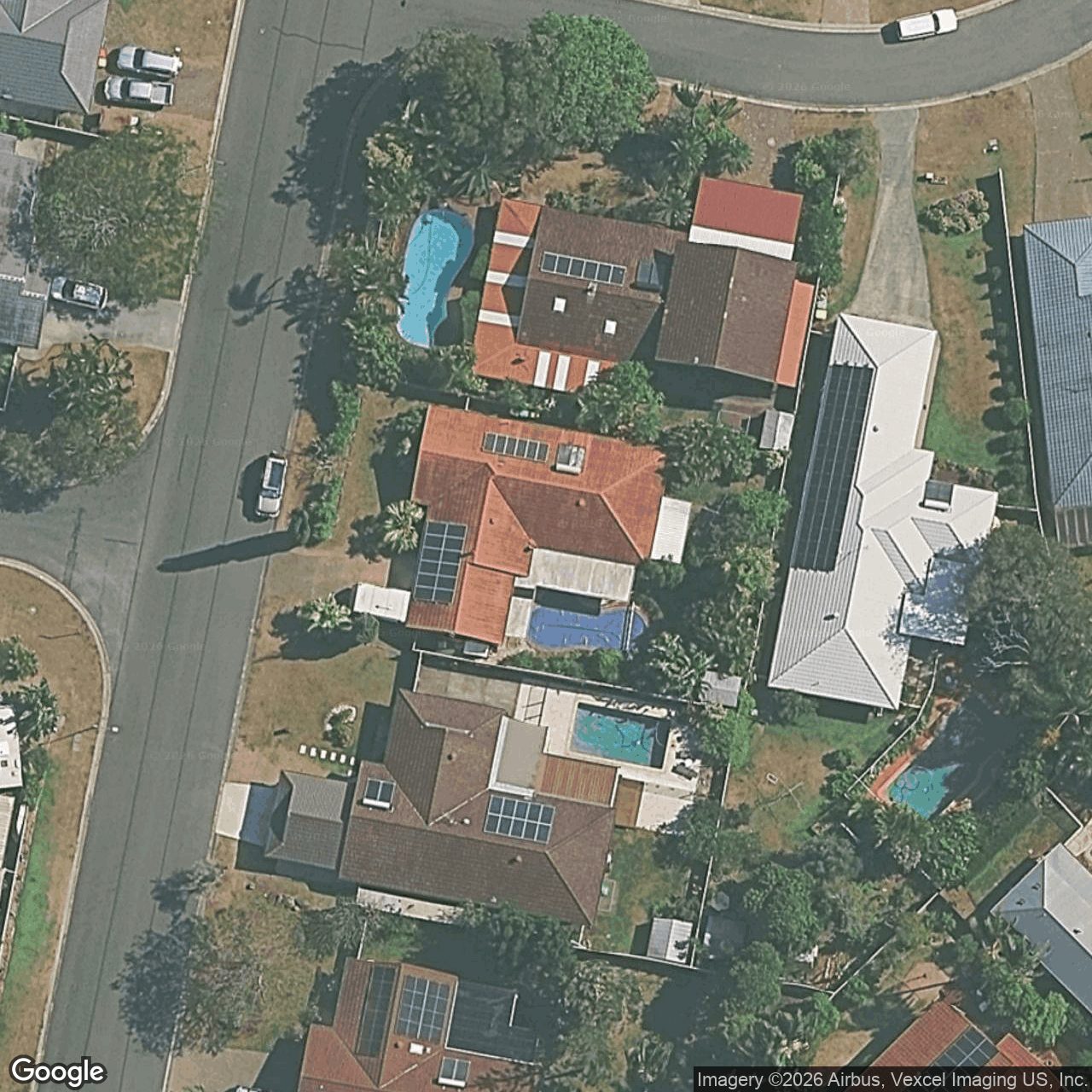 Aerial view of 24 Whitehead Drive, Burleigh Waters QLD 4220