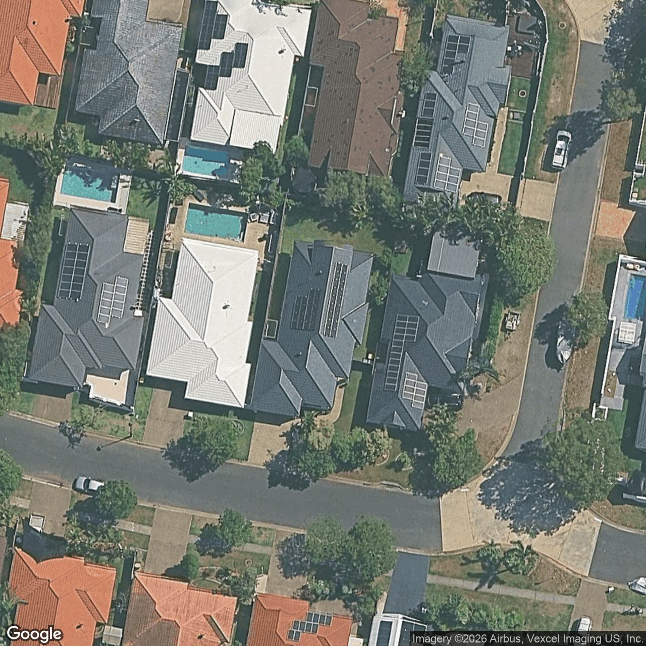 Aerial view of 100 Harrier Drive, Burleigh Waters QLD 4220