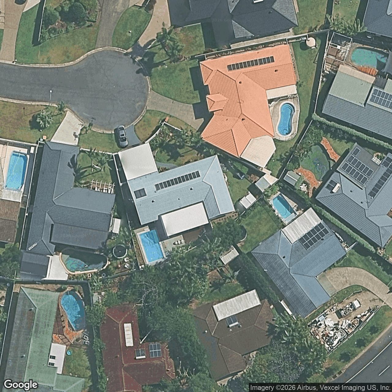 Aerial view of 9 Oakland Court, Burleigh Waters QLD 4220