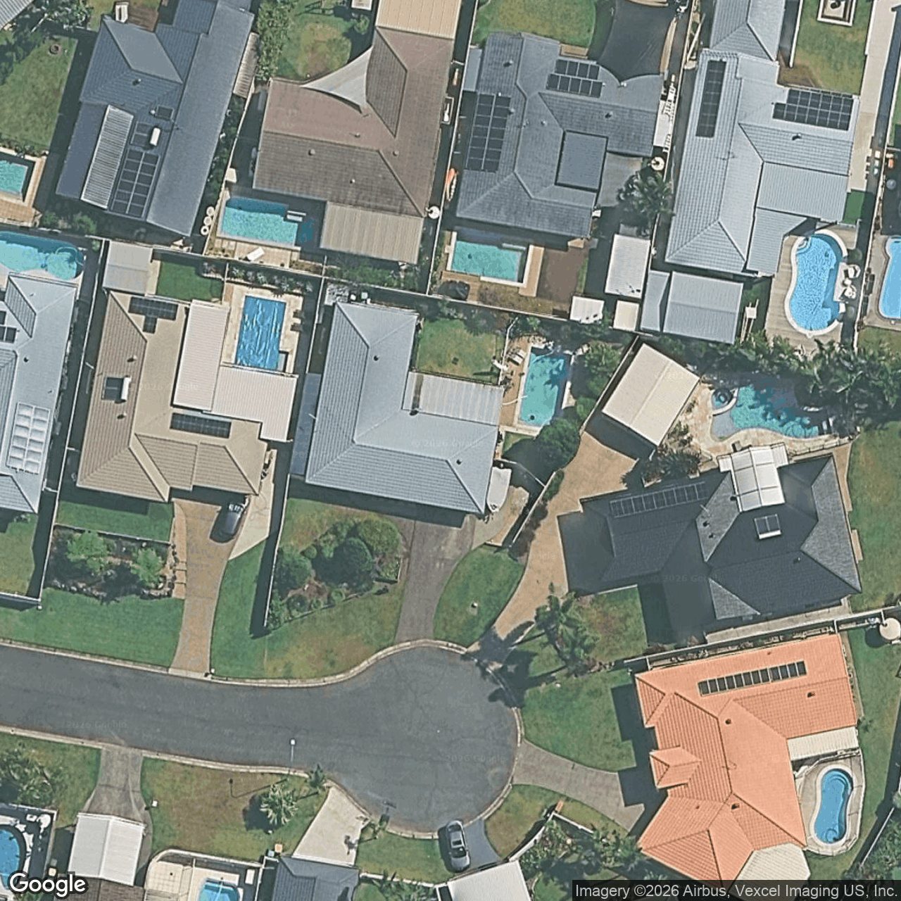 Aerial view of 15 Oakland Court, Burleigh Waters QLD 4220