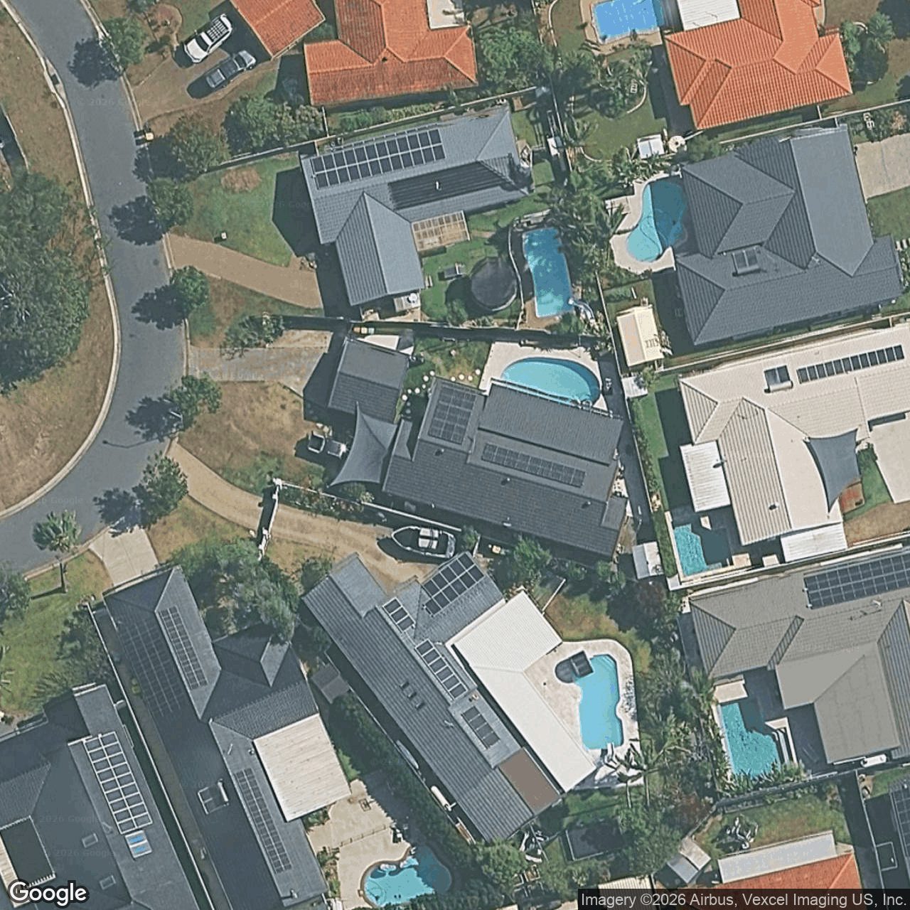 Aerial view of 10 Swift Place, Burleigh Waters QLD 4220