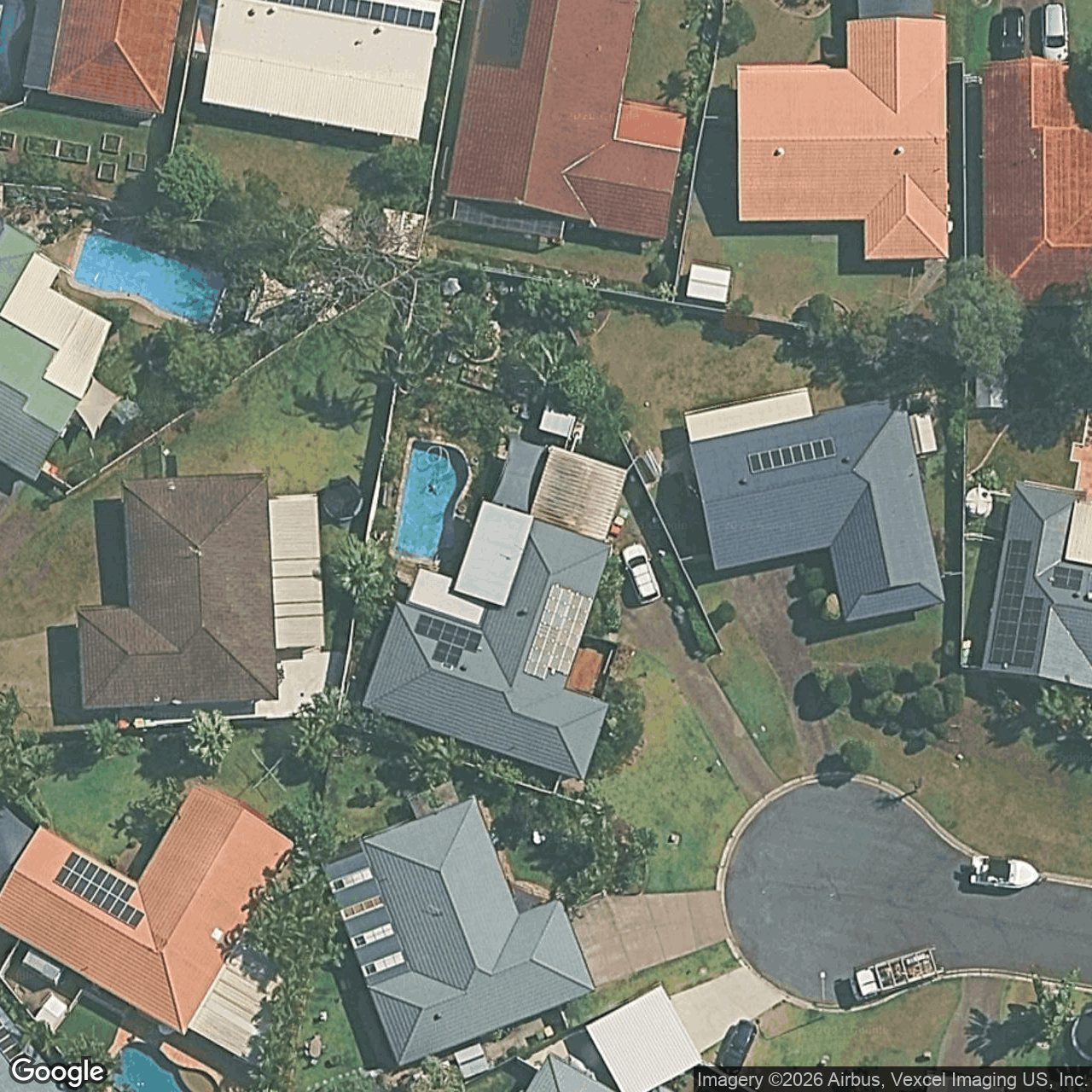 Aerial view of 14 Oakland Court, Burleigh Waters QLD 4220
