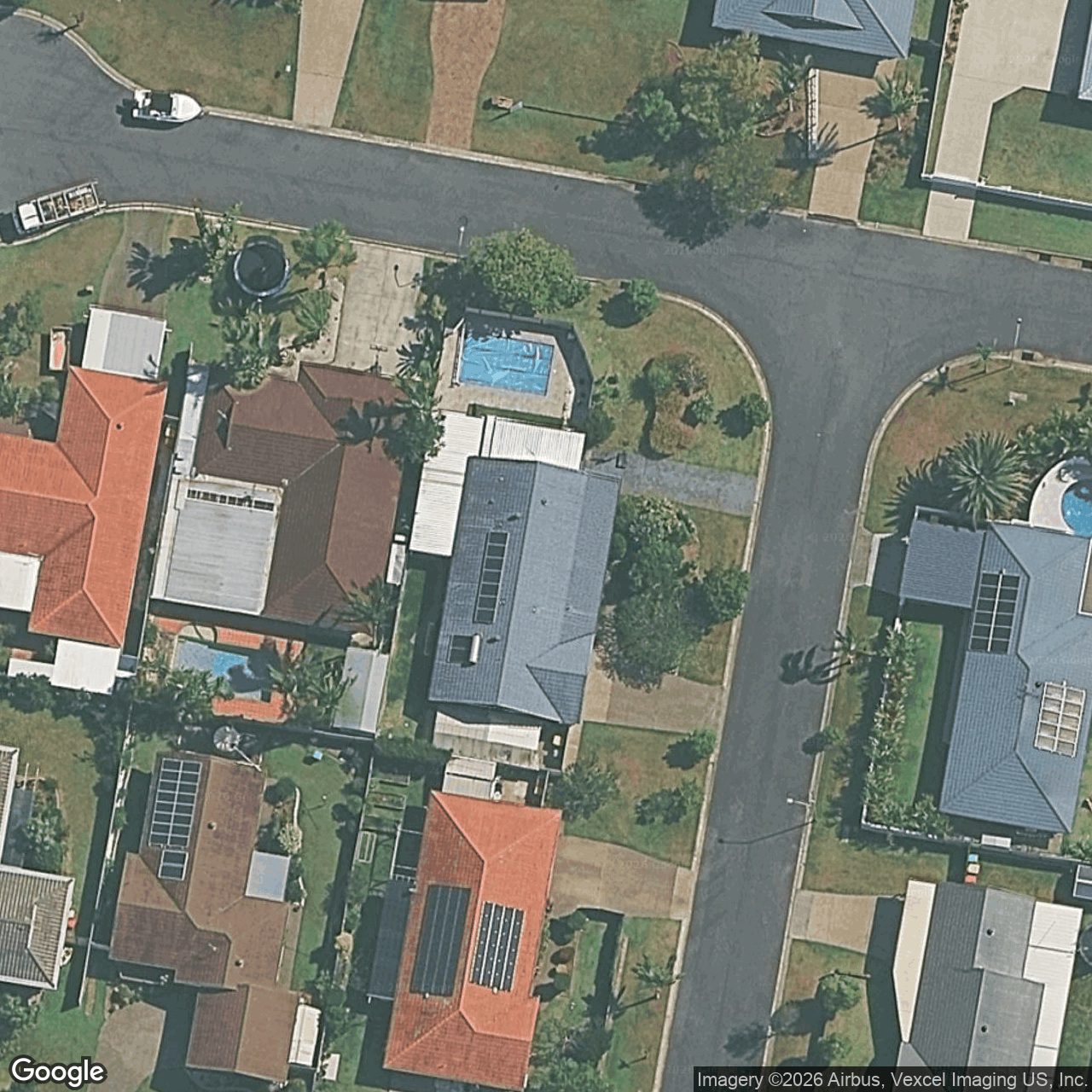 Aerial view of 4 Oakland Court, Burleigh Waters QLD 4220