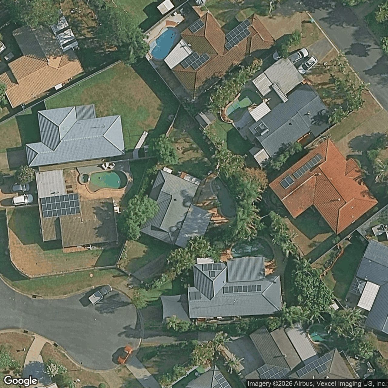 Aerial view of 34 Jancoon Court, Carrara QLD 4211