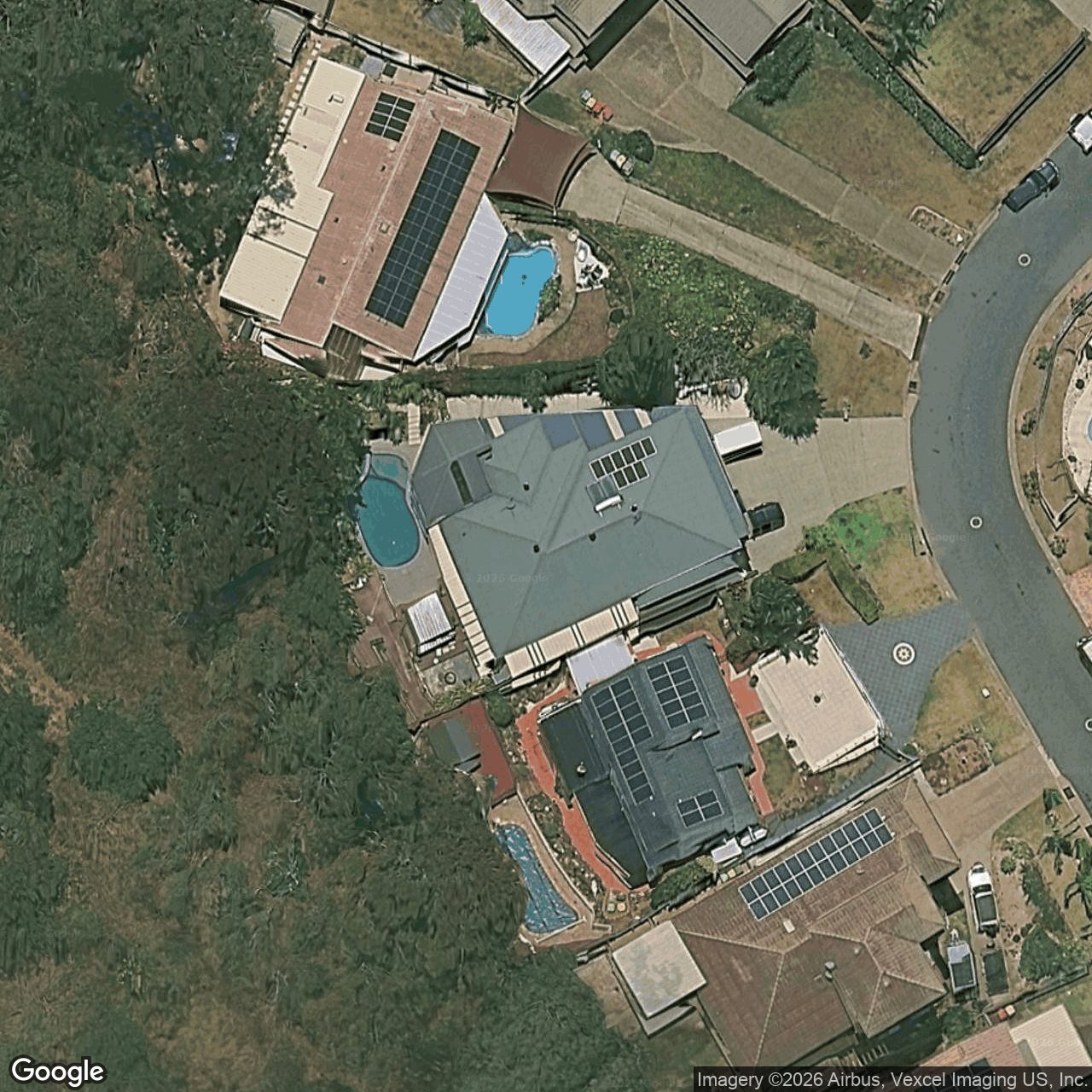 Aerial view of 9 Foxhill Court, Carrara QLD 4211