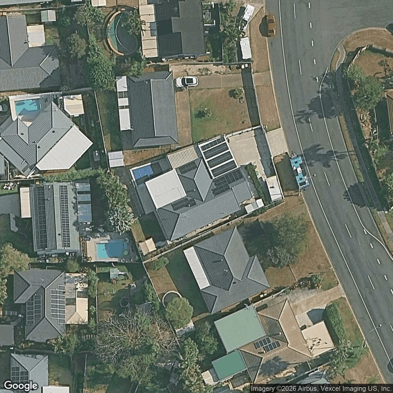 Aerial view of 110 Pappas Way, Carrara QLD 4211