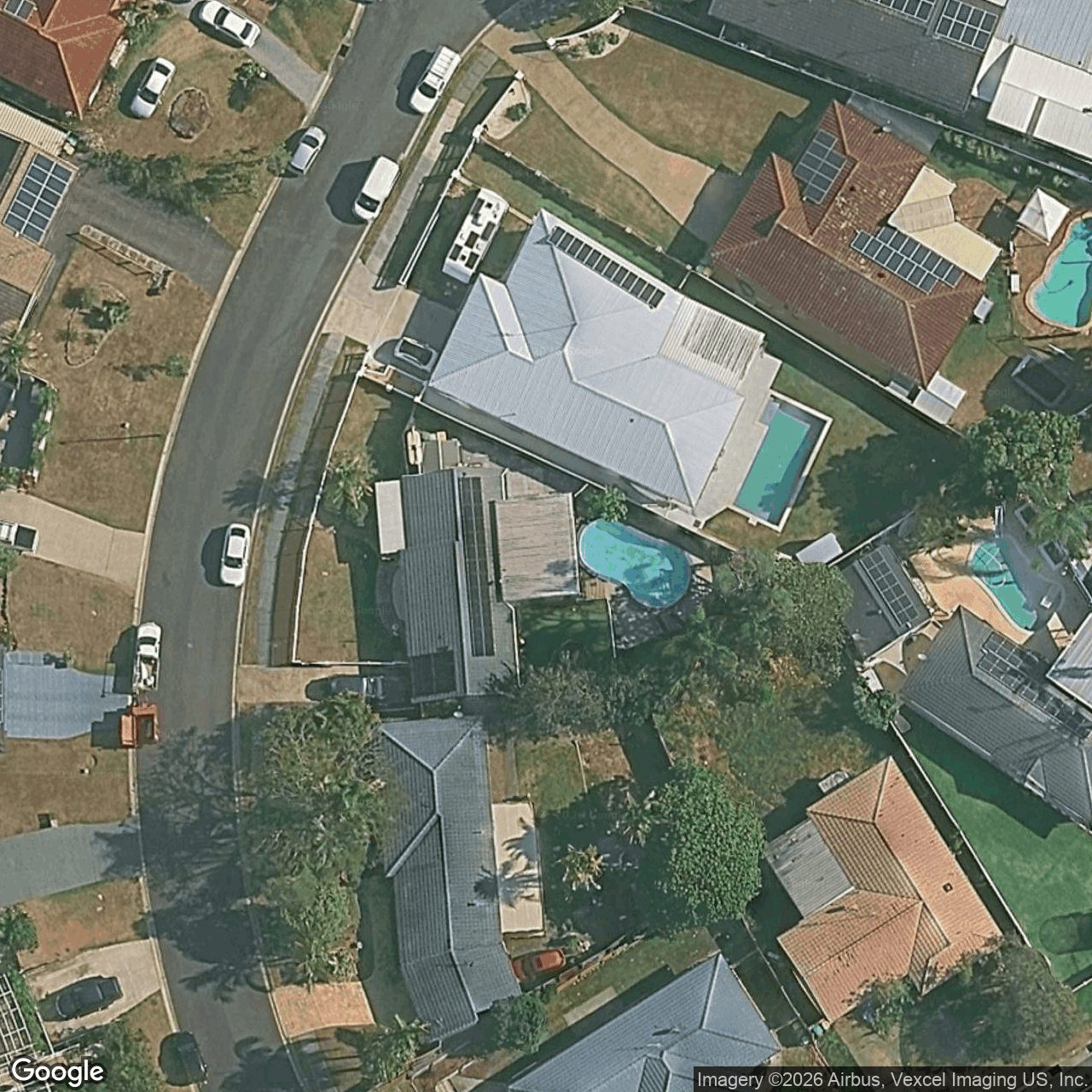 Aerial view of 5 Sharne Court, Carrara QLD 4211