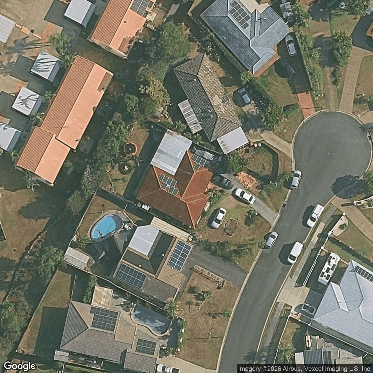 Aerial view of 14 Sharne Court, Carrara QLD 4211