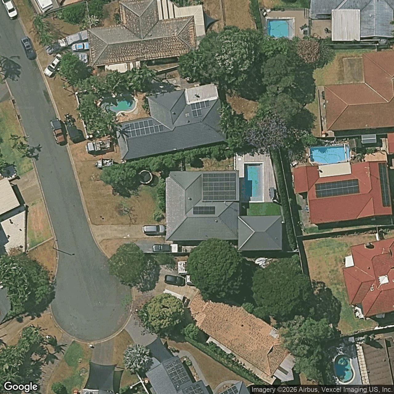 Aerial view of 14 Foxhill Court, Carrara QLD 4211