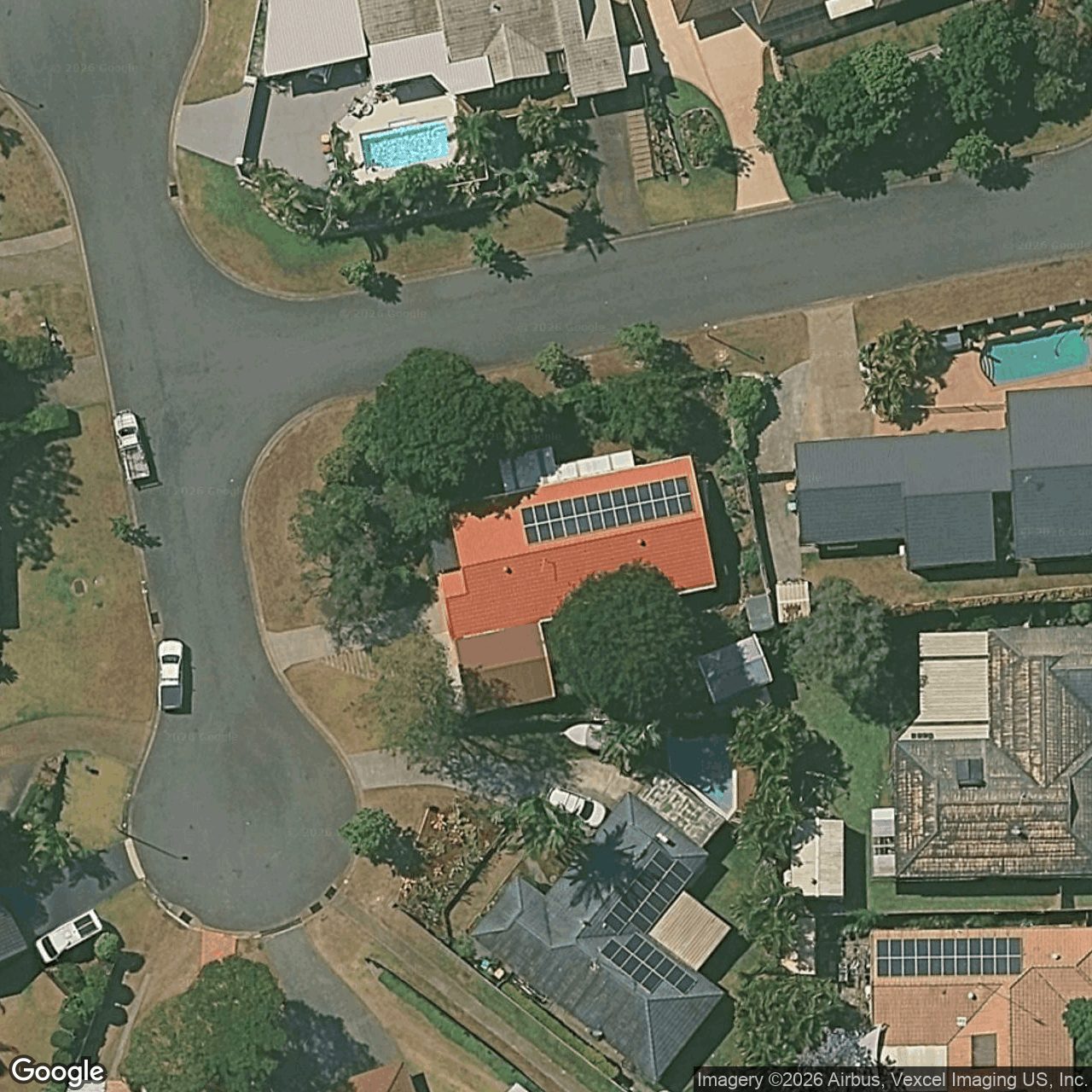 Aerial view of 4 Matheson Court, Carrara QLD 4211