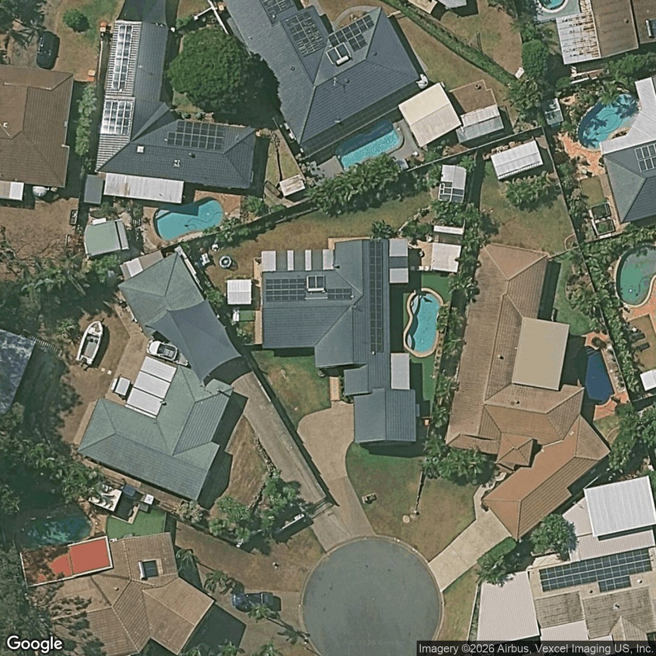 Aerial view of 7 Matheson Court, Carrara QLD 4211